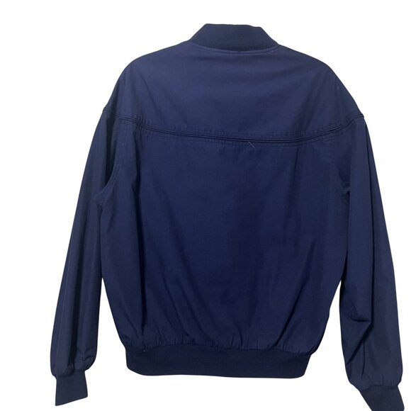 Vintage 80s Blue Bomber Jacket Size Medium - Picture 2 of 6